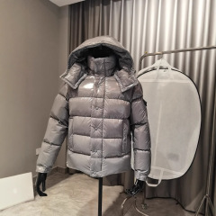 蒙家25亮面灰色maya玛雅Vezere连帽可拆卸男女款保暖羽绒服充绒