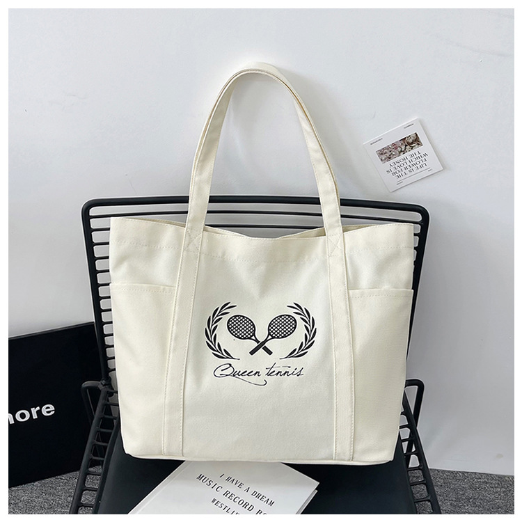 A new best-selling large-capacity casual canvas bag, a Korean-style fashionable and simple canvas bag for commuting to school undefined