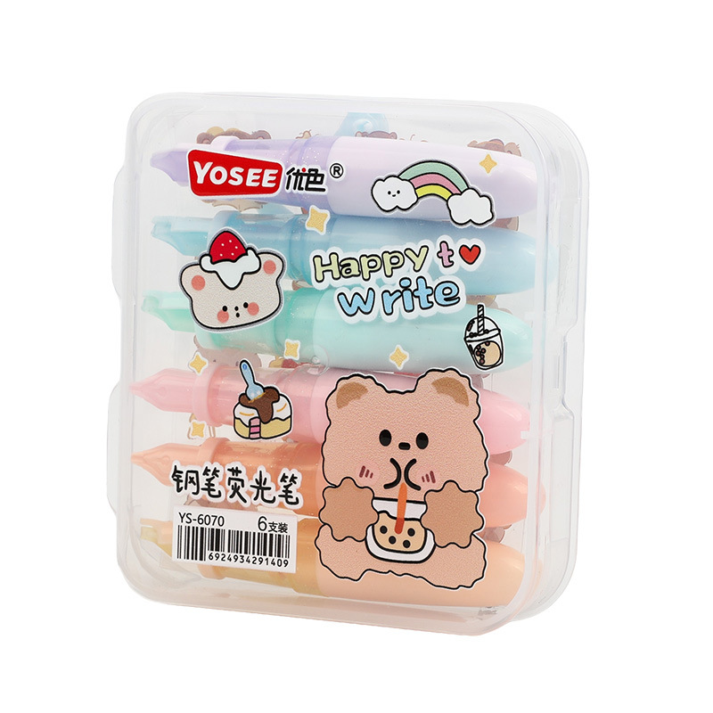 6080 botella de deriva rotulador estudiante diario pluma marcador lindo dibujos animados Etiqueta de dibujos animados botella de vino rotulador