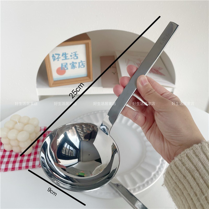 304 스테인레스 스틸 국자 직경 25cm 9cm