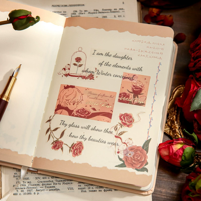 Твердый переплет блокнот Rose Star Wish, иллюстрация Маленький принц, 4 варианта обложки, дневник