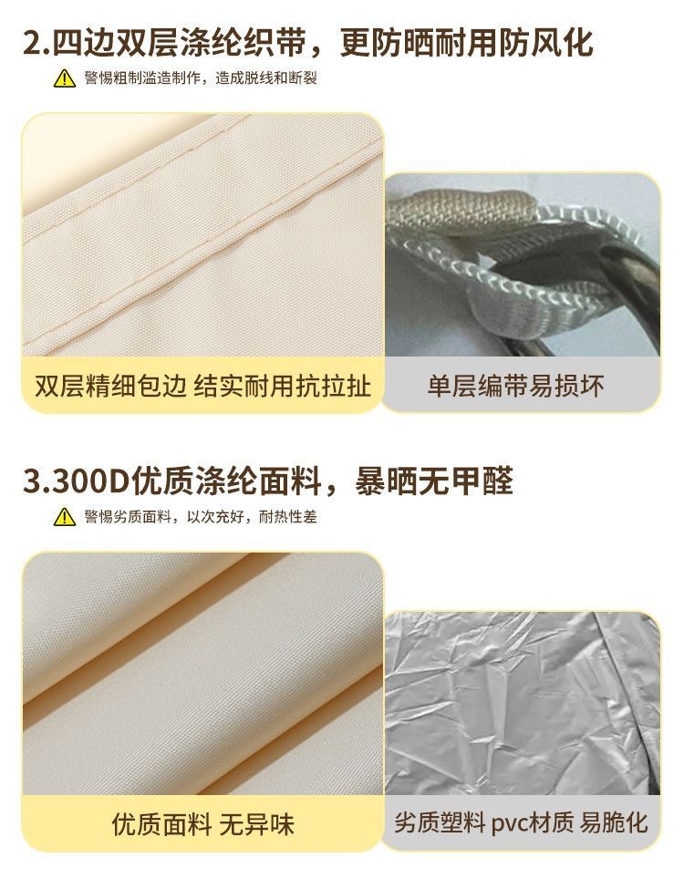 Black Vinyl Canopy Thickened Sunshade Cloth Garden Sun Protection Rainproof Sunshade Sail Outdoor Patio Balcony Outdoor Camping Canopy