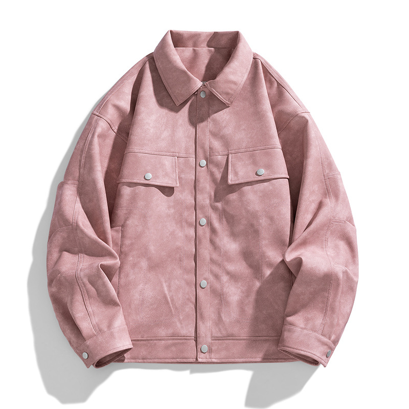 Europa y América pu chaqueta de cuero chaqueta de moda de primavera hombre pareja chaqueta de estilo americano chaqueta de hombre chaqueta suelta hombre