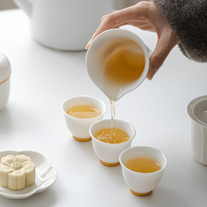 羊脂翡翠白落功夫茶セットビジネスギフトセットホームセラミックオフィスコンプリートギフトボックス|undefined