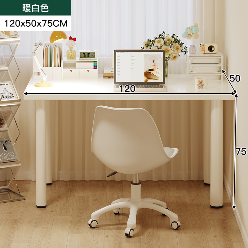 Escritorio de aire de crema dormitorio casero armario de almacenamiento en una mesa mesa de trabajo simple escritorio de computadora con cajón