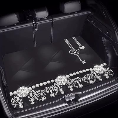 Avtomobil döşəmə paspasları: Stain-Resistant and Wear-Resistant, In-Car Storage - 34gygmp-6-75100cm-crystal-velvet-dot-plastic-bottom