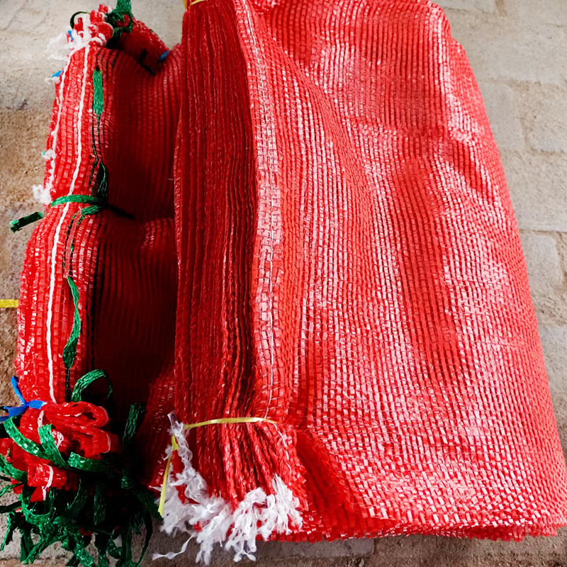 Bolsa tejida de plástico bolsa de malla de verduras y frutas bolsa de embalaje fuerte capacidad de carga no fácil de envejecimiento suministro de fábrica al por mayor