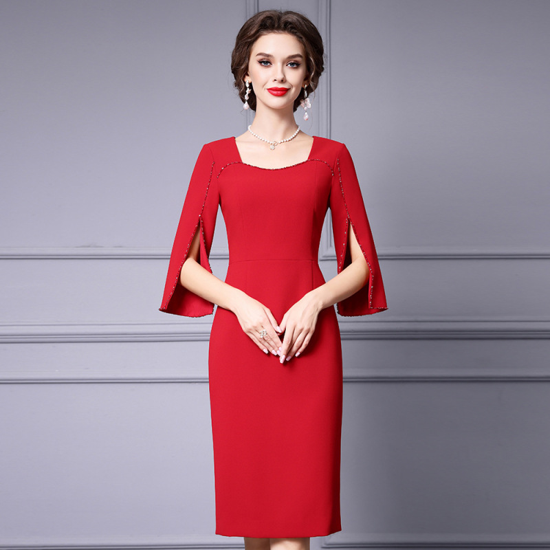 Zhil Lady's Super Stylish Dress, New Red Formal Dress for Spring 2026, Suitable for Both Formal Occasions and Everyday Wear Zhil Lady's Super Stylish Dress, New Red Formal Dress for Spring 2026, Suitable for Both Formal Occasions and Everyday Wear