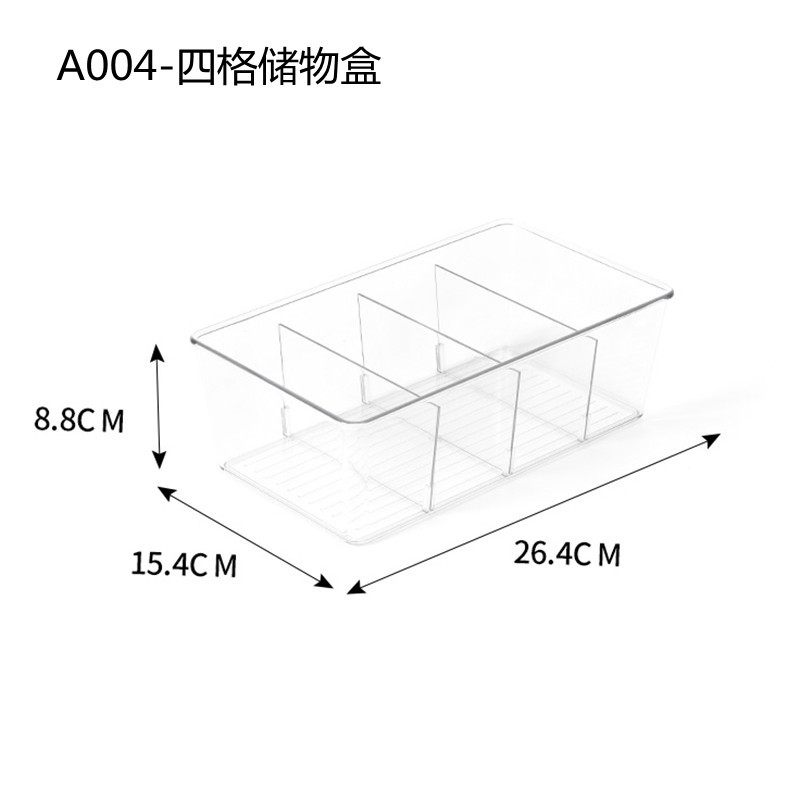 Caja de almacenamiento de alimentos PET Caja de almacenamiento de refrigerador Caja de almacenamiento de almacenamiento de cocina transparente Caja de almacenamiento de congelación