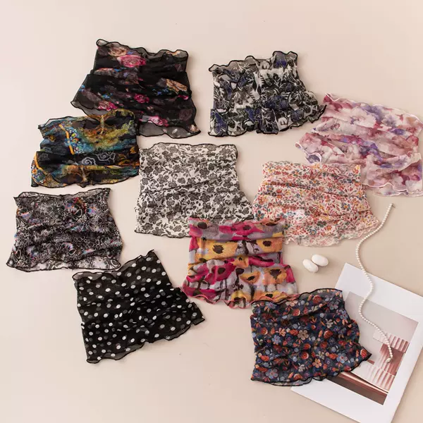 Spring, Summer, and Autumn Fashion Versatile Chiffon Floral Scarf, Popular in Europe and America, Travel Decoration, Sun Protection Shawl, Beach Towel for Women