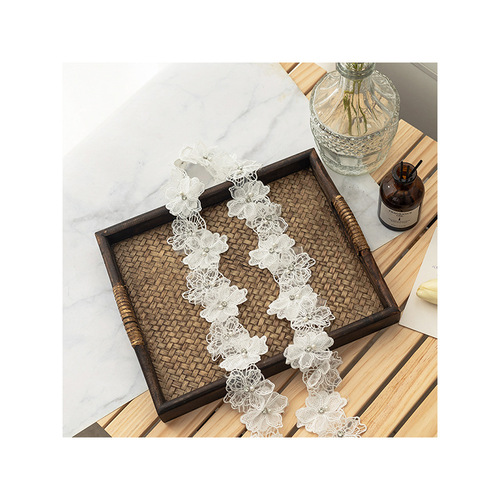 8cm wide colorful double-layer beaded and rhinestone hand-embroidered edge for clothing, curtains, home textiles and decorative accessories