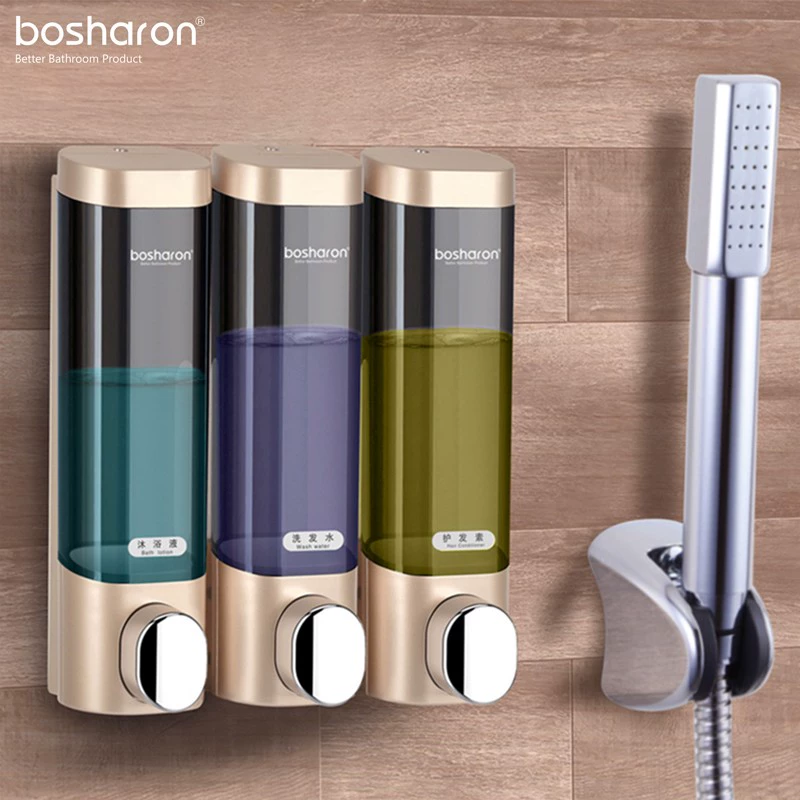 Настенный дозатор мыла без перфорации, шампунь для ванной комнаты, гель для душа, дезинфицирующее средство для рук, пресс-бутылка, коробка