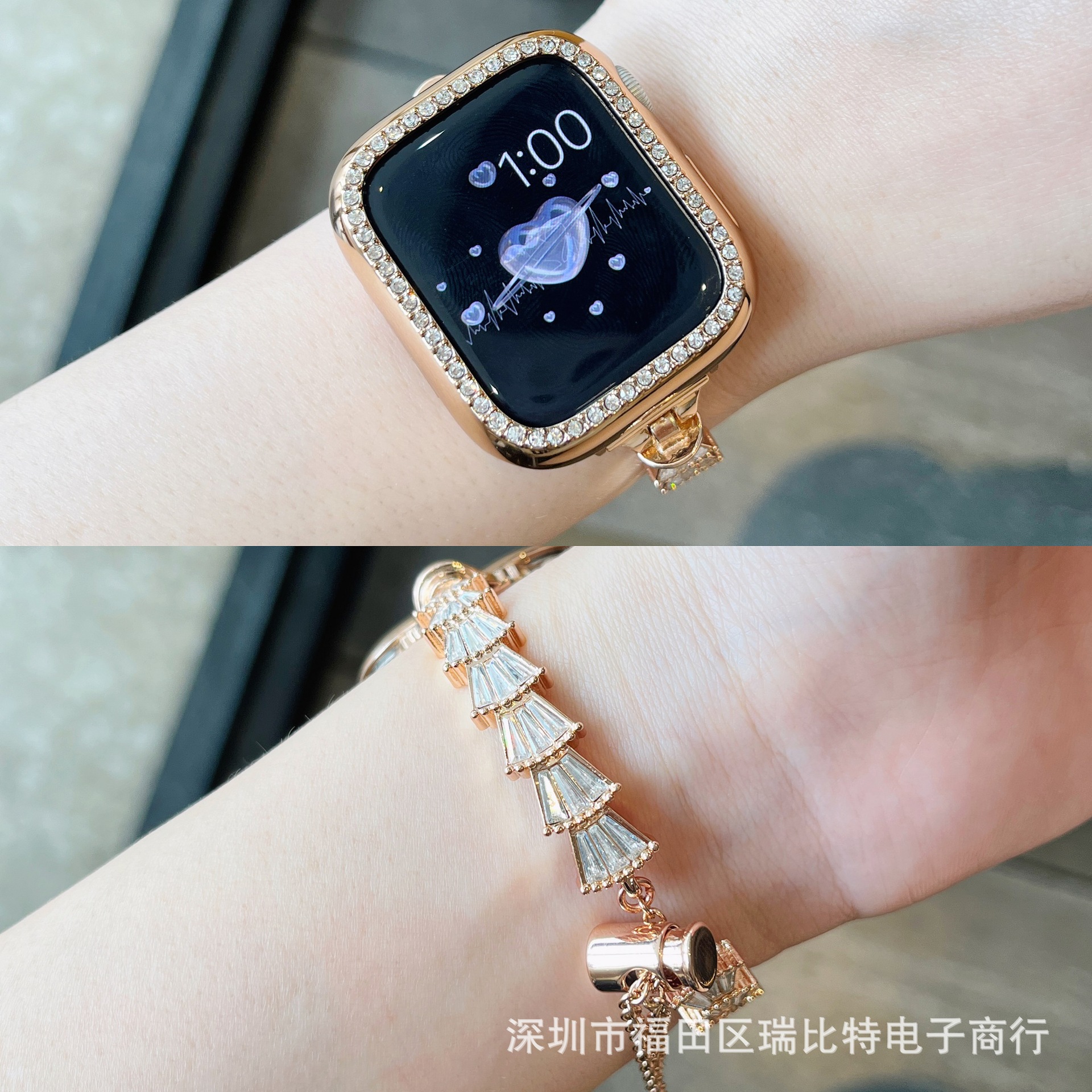 Suitable for Apple Applewatch metal diamonds with S8 generation…