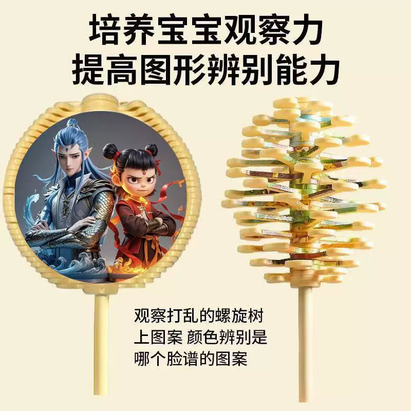 Детский Sichuan Opera Facebook Спиннер Леденец Fibonacci nezha Спиральное дерево вращающийся Fischer серийная игрушка оптом