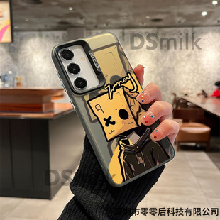 Paper Bag Boy Suitable for Samsung A56 Color Silver Shell A54A55/A36A35 Mobile Phone Case A34A26A16