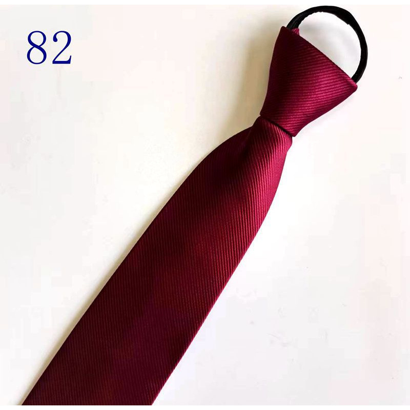 男士拉链新郎结婚红色8cm正装商务黑色免打结懒人易拉得蓝色_