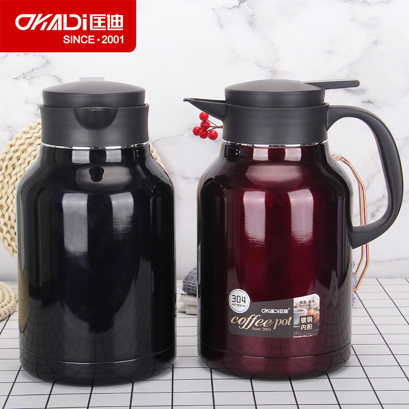 Kuangdi Huaxiang 965 Insulated Kettle with Handle, Large Capacity Coffee Pot, 304 Stainless Steel Teapot for Everyone