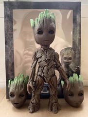 Guardians of the Galaxy Groot Articulated Action Figure Face Swap Small Tree Person Movie Figure Model Shelf Decor