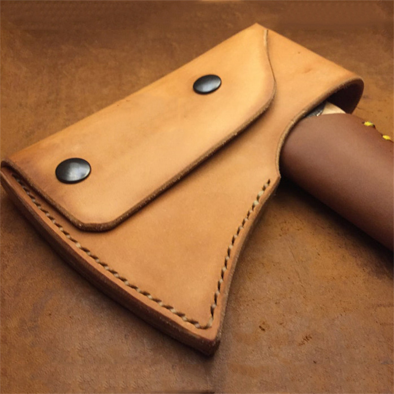 复古皮革斧头保护套 户外便携斧头皮质挂套 加厚牛PU斧头便携腰包