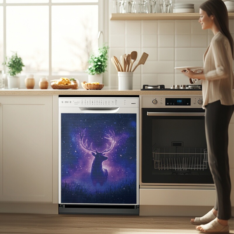 Amazon New Dishwasher Cover Magnetic Sticker Starry Sky Sika Deer Home Kitchen Decoration Refrigerator Panel Decal Pad Amazon New Dishwasher Cover Magnetic Sticker Starry Sky Sika Deer Home Kitchen Decoration Refrigerator Panel Decal Pad