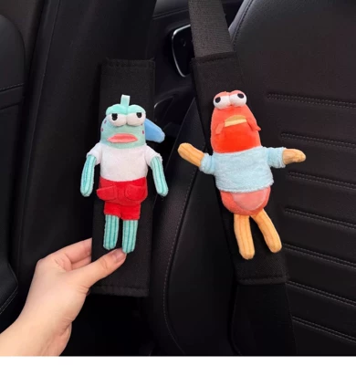 Anti-Neck Strangulation, Couple Style, Seat belt shoulder pad - cool-fish-paralyzed-fish-safety-belt-shoulder-pads