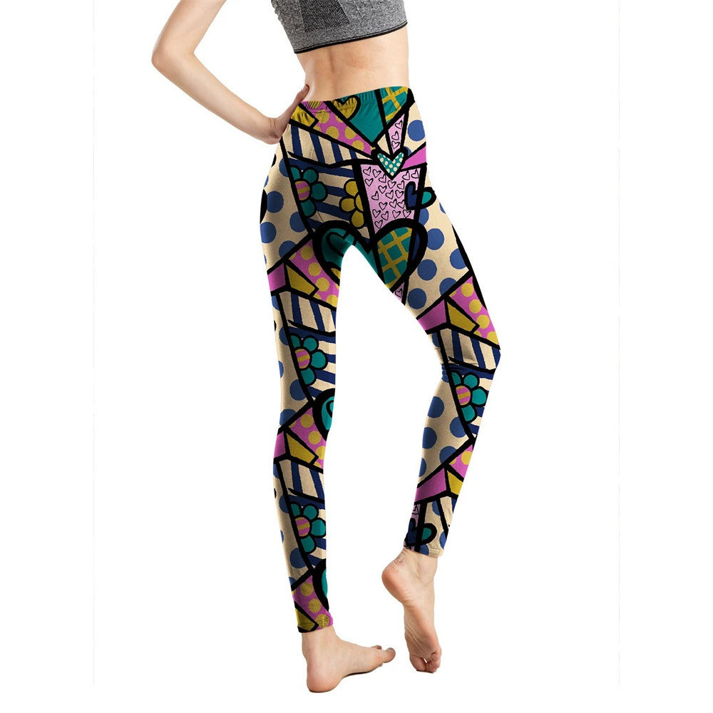 Л leggings из молочного шелка с принтом абстрактных букв, укорочённые брюки для женщин, цветы на ногах в европейском и американском стиле