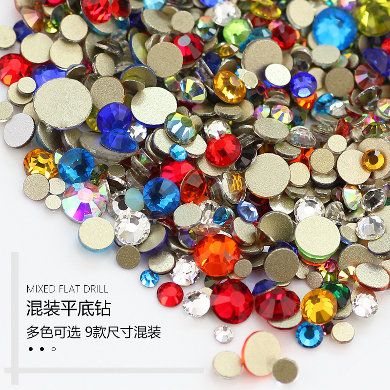Imitation Czech New International Trade A Gold Bottom diy Nail Drill Mobile Phone Case Shiny Flat Bottom Drill Mixed Size Mixed Bag Imitation Czech New International Trade A Gold Bottom diy Nail Drill Mobile Phone Case Shiny Flat Bottom Drill Mixed Size Mixed Bag