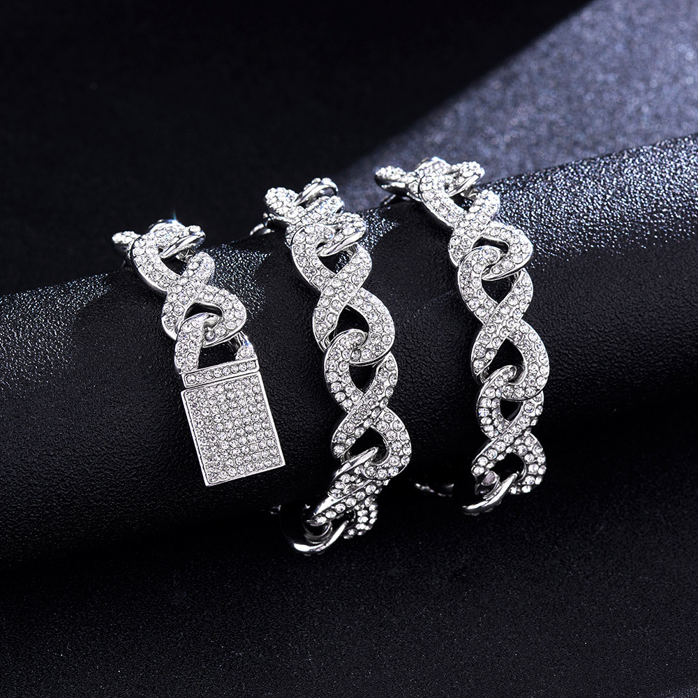 61g Weight Bracelets, Necklace Classification 1 Piece Quantity Daily, Street Occasion Alloy Material Geometric Pattern All Seasons Season Unisex Gender Plating Design Hip-Hop Style Unisex Hip-Hop Bracelets Necklace Geometric Alloy Men Necklace Sets 10