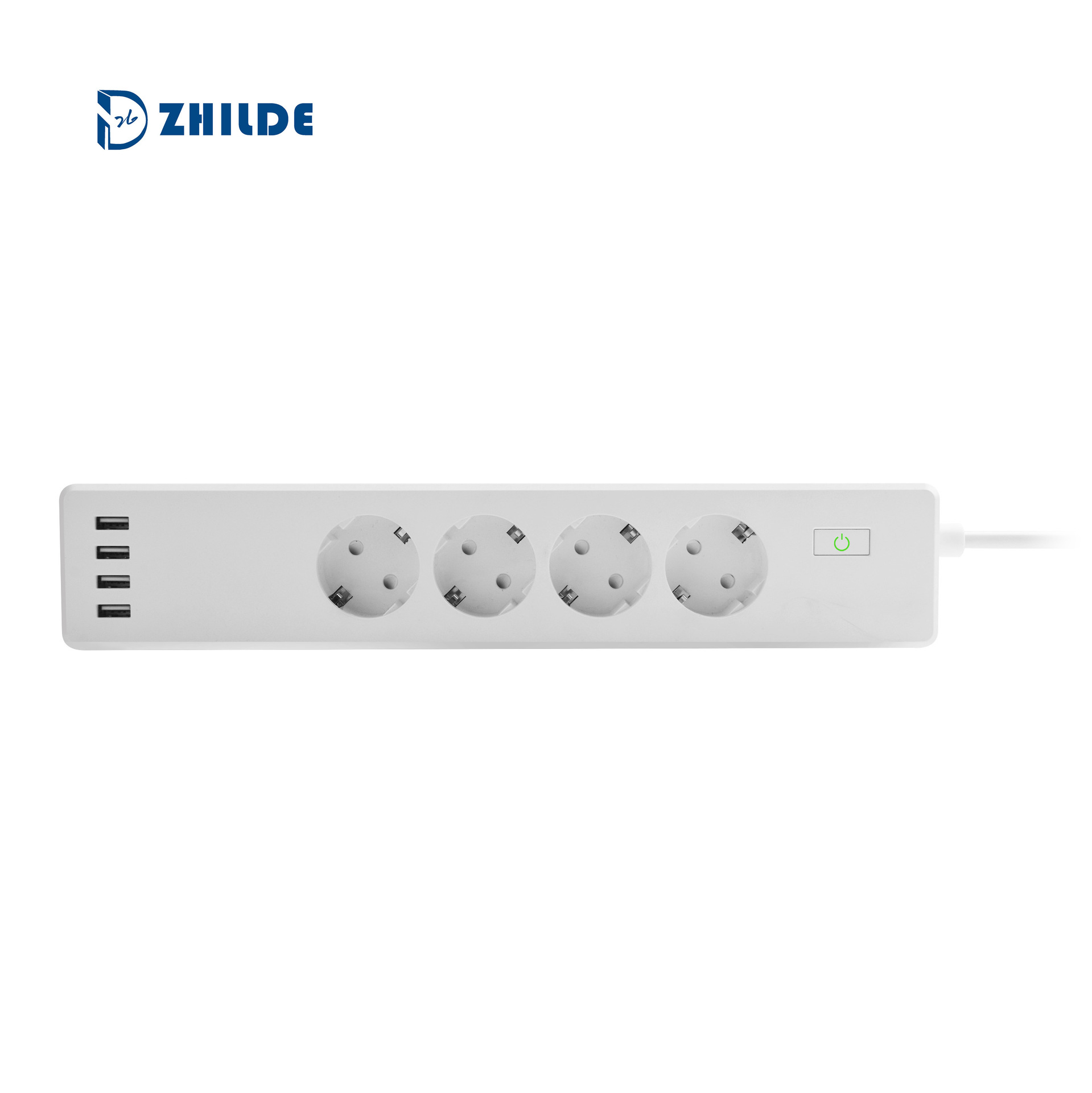 智能欧规WIFI排插单口控制远程控制带USB充电可做Zigbee模块