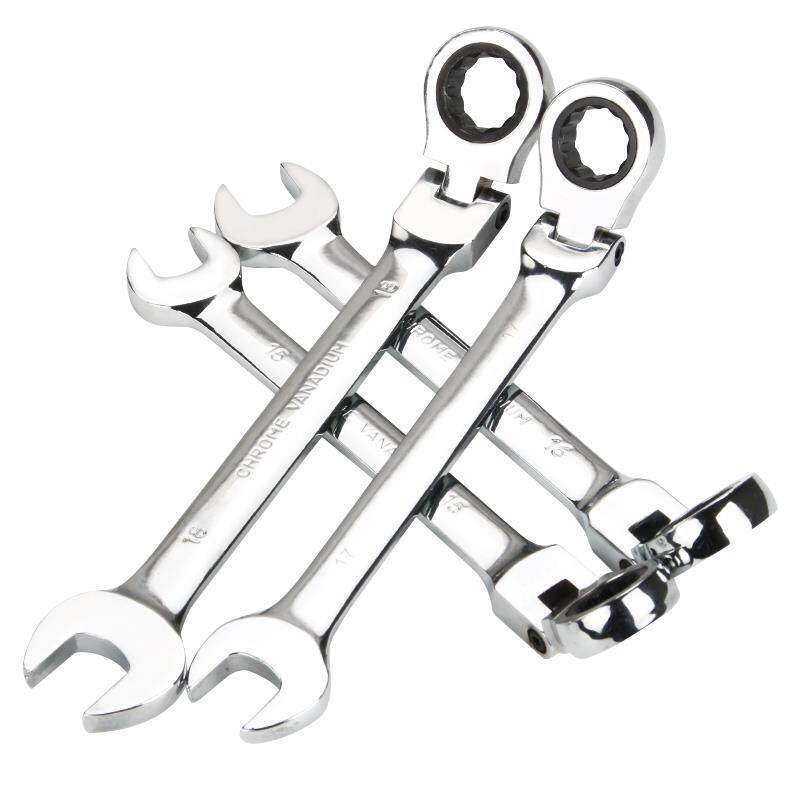 Llave de trinquete rápida de doble propósito con cabeza móvil de apertura permanente de flor de ciruela automática de ahorro de mano de obra conjunto de herramientas de hardware para mantenimiento de automóviles