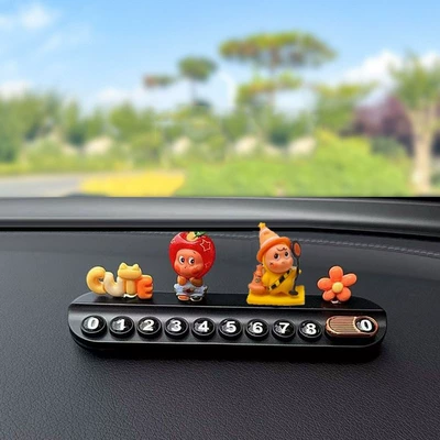 Nömrəli dayanma kartı Decorations, Star Dolls, Temporary - c-apple-angry-star-orange-flower-black-aromatherapy-number-plate