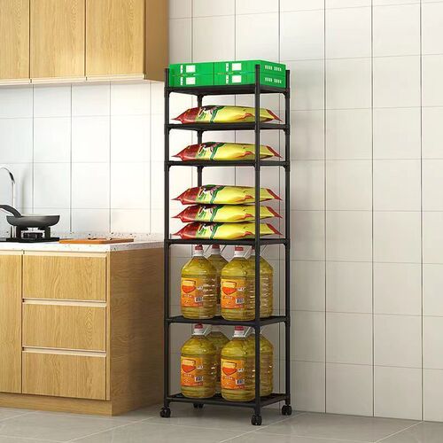 Thickened kitchen shelf Floor multi-layer oven microwave oven storage shelf Multi-function pot storage shelf shelf