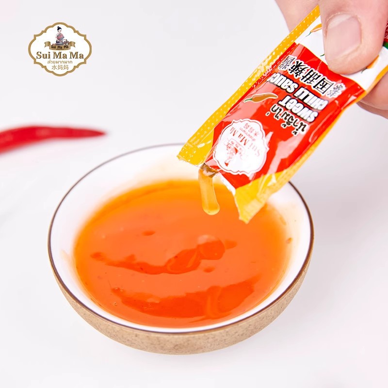水妈妈泰式甜辣酱10g*20袋泰国进口小包装炸鸡汉堡薯条手抓饼蘸酱