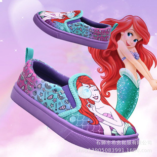 Foreign Trade Children's Four Seasons Cloth Shoes New Indoor Shoes Low-top One-step Lazy Girls' Sneakers Casual Cartoon Cloth Shoes