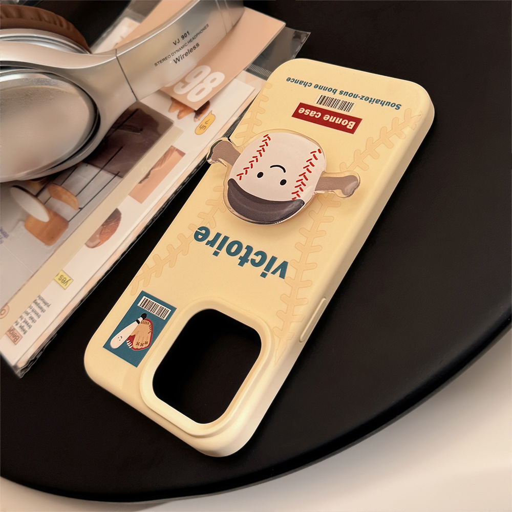 Custodia protettiva in silicone per iphone con supporto baseball_voghion.com