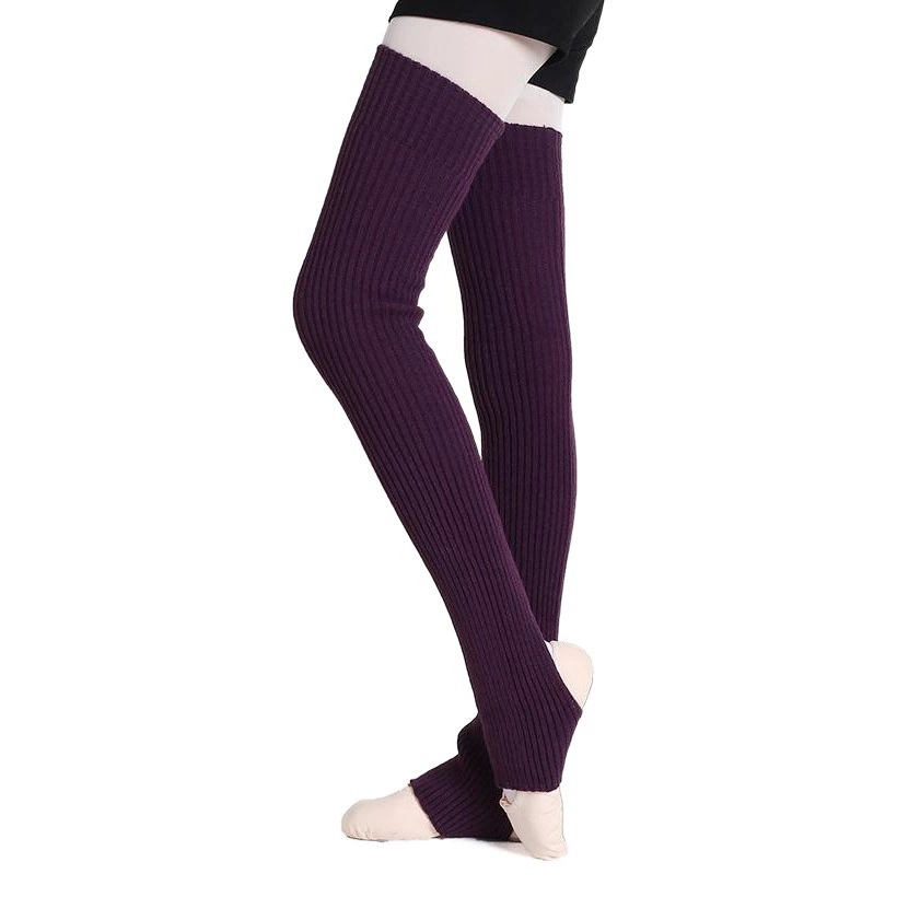 Танцевальная песня ног, балетные танцевальные стопки выше колена, женские длинные нескользящие носки для практики Латинской йоги, Защита ног