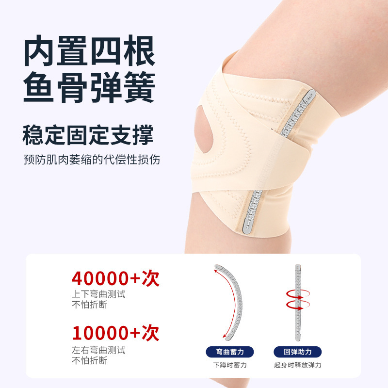 日本半月板护膝轻薄男女关节韧带伤髌骨专业运动膝盖登山护具透气|undefined