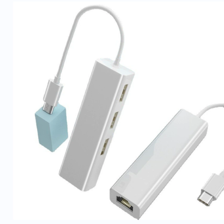 Кросс-б border TYPE-C свободный драйвер сетевой карты 100М с 3 портами 2.0 USB-хабом до RJ45 liner