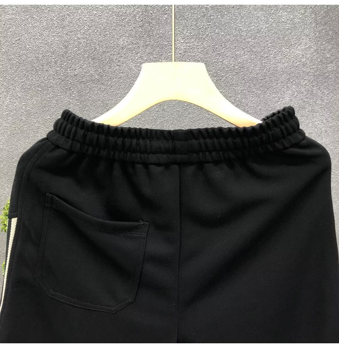 Men's Black Embroidered Casual Shorts Trendy Summer Outerwear Sports Pants New Style_viptrois.com