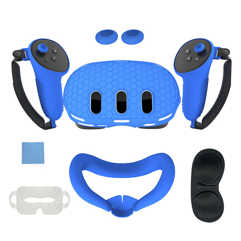 Meta quest 3 handle silicone protective cover Quest3 host set anti-slip drop-resistant 7-piece VR accessories