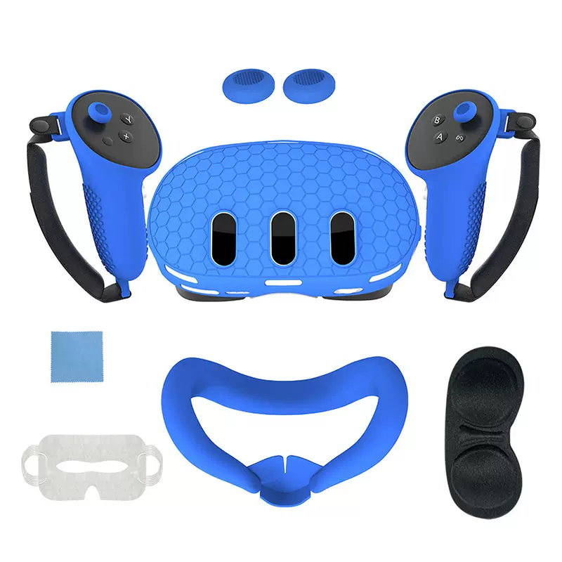 Meta quest 3手柄硅胶保护套 Quest3主机套防滑防摔7件装VR配件