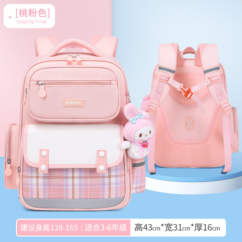 Mochila de la protección de la espina dorsal de los niños para el grado 1-3-6 paño de Oxford impermeable de la capacidad grande para las muchachas