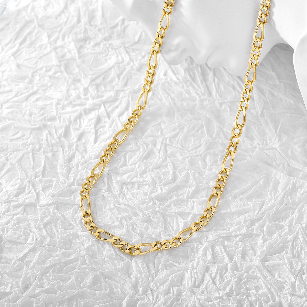 Minimalist Figaro Chain Necklace For Women Layered Collarbone Style_voghion.com