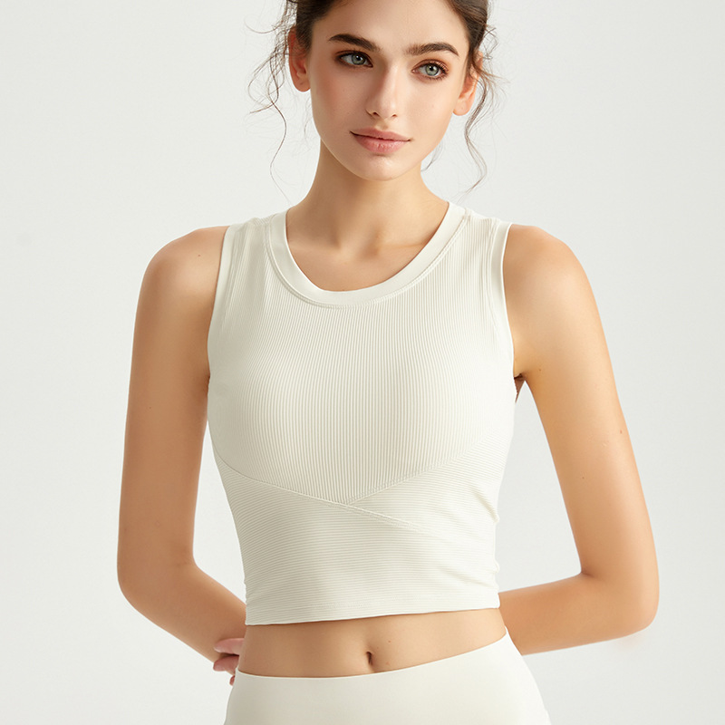 Wiman fija taza chaleco deportivo de secado rápido mujer ropa exterior de acondicionamiento físico sujetador deportivo en forma de I ropa interior de yoga