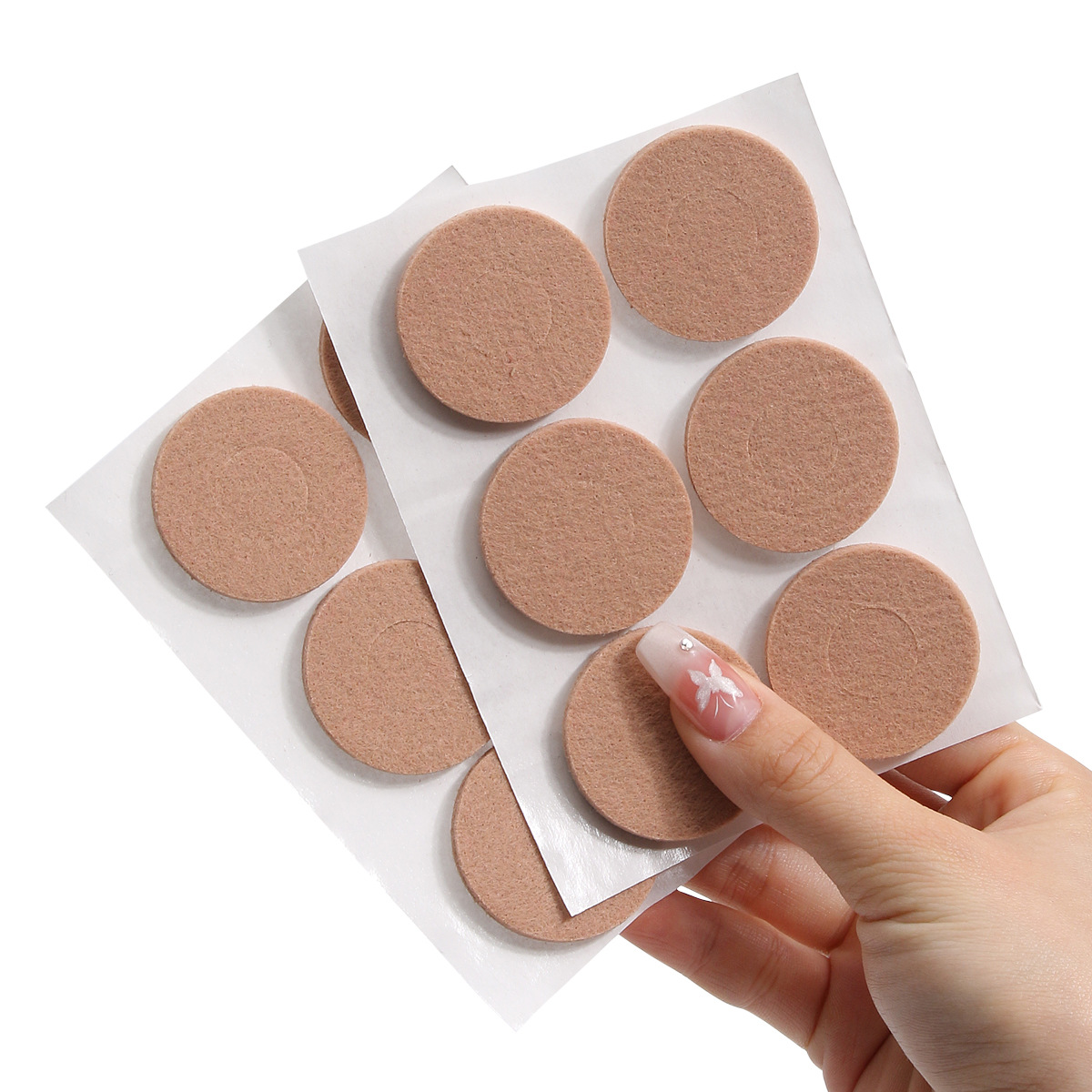Nuevo tipo de fieltro callo del pie zanja anti-dolor anti-desgaste zapatos de tacón alto aleatorios suaves protectores invisibles pegatinas antepasadas