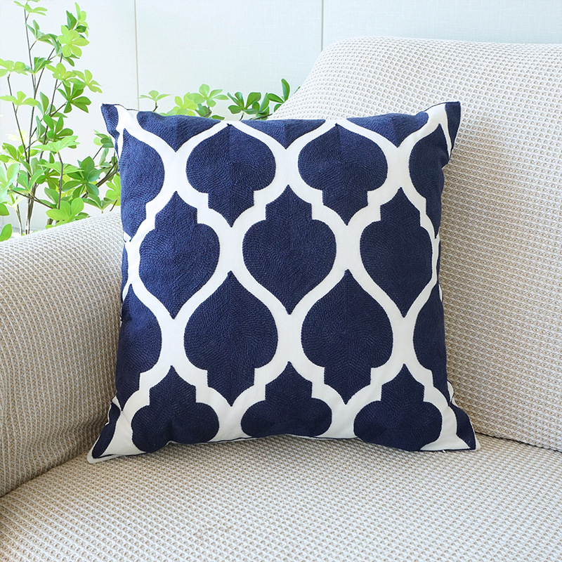 Corazón de melocotón geométrico azul marino-156g