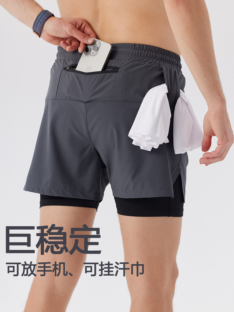 Pantalones cortos de secado rápido para hombres pantalones de maratón sueltos transpirables para revestimiento de pantalones de entrenamiento de fitness pantalones de tenis