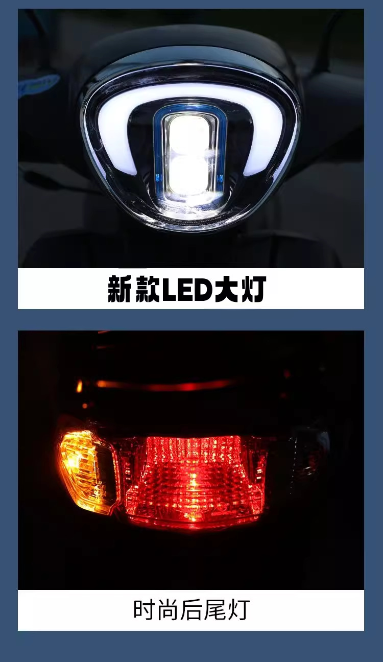 Domestic Electric-Injected Two-Wheeled Motorcycles for Men and Women, Large Fuel-Powered Scooters, Jinlangwang Commuter Adult Scooters