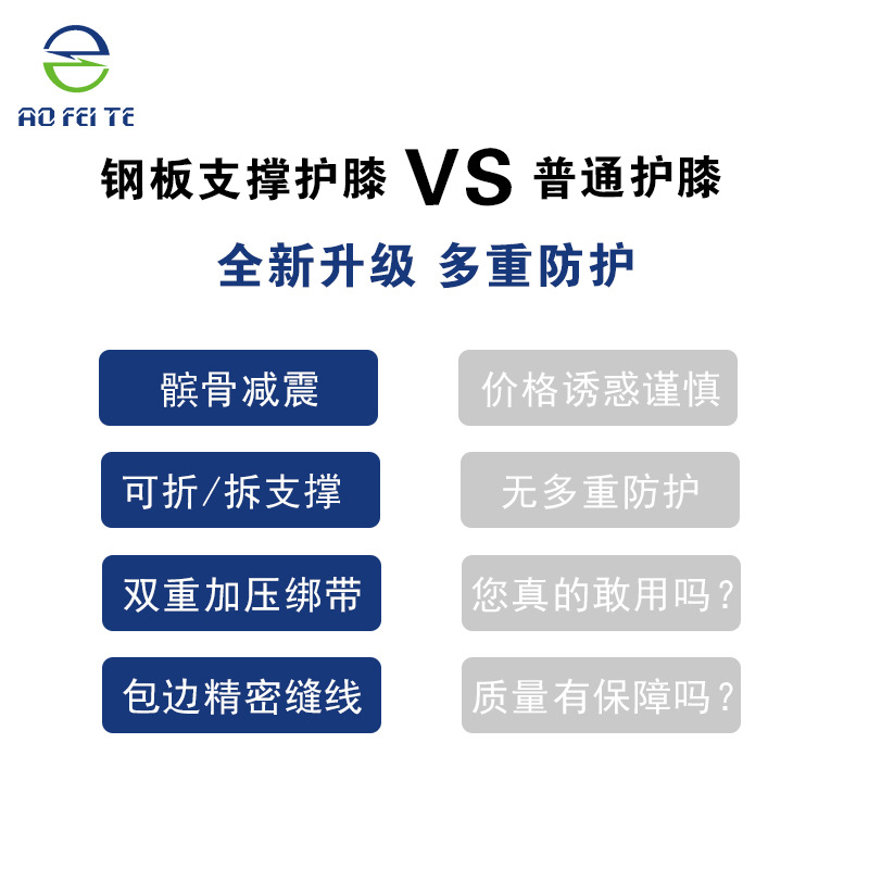 篮球运动护膝套足球护膝硅胶防脱落骑行登山金属支撑登山攀岩护膝