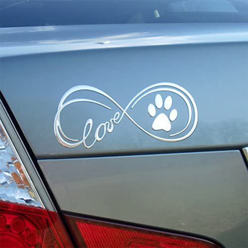 Amazon 3D pata de metal estéreo pegatinas coche lindo amor huellas portátil decorativo calcomanías se puede personalizar